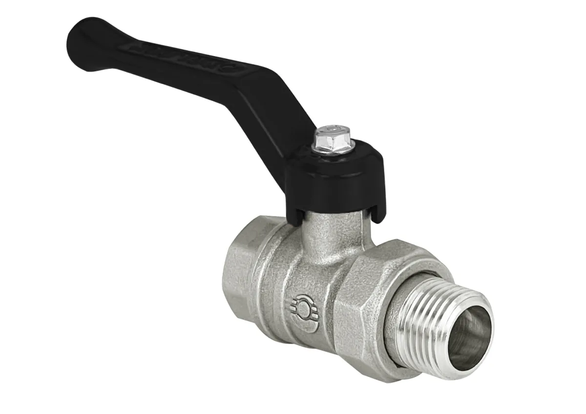 Кран шаровой СО СГОНОМ Ду 25 вн.-нар. ручка латунь никель Valfex DeltaPro VF.223.NR1.100.DP